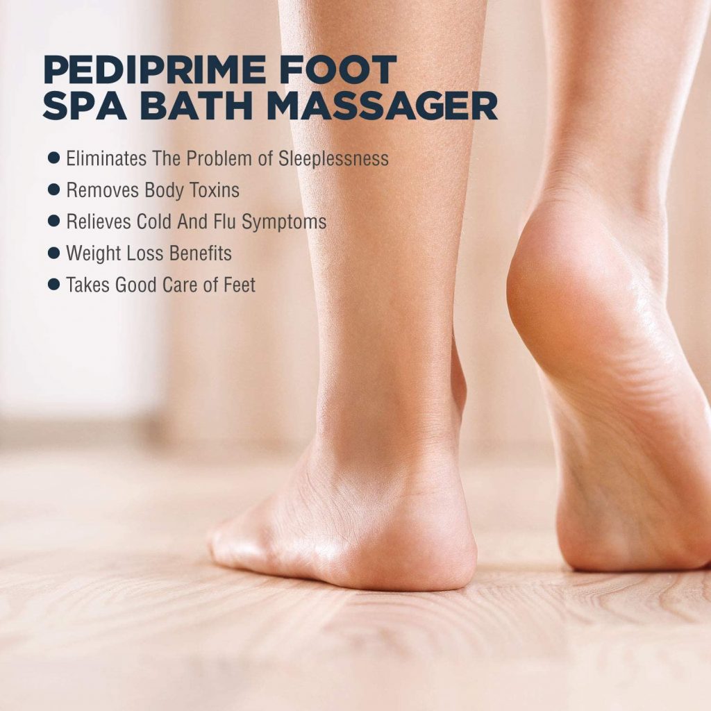 New 5-in-1 Foot Spa and Bath Massager with Heat – Stress Relief, Bubbles, Vibration, and Massage Rollers | Model 1224FS