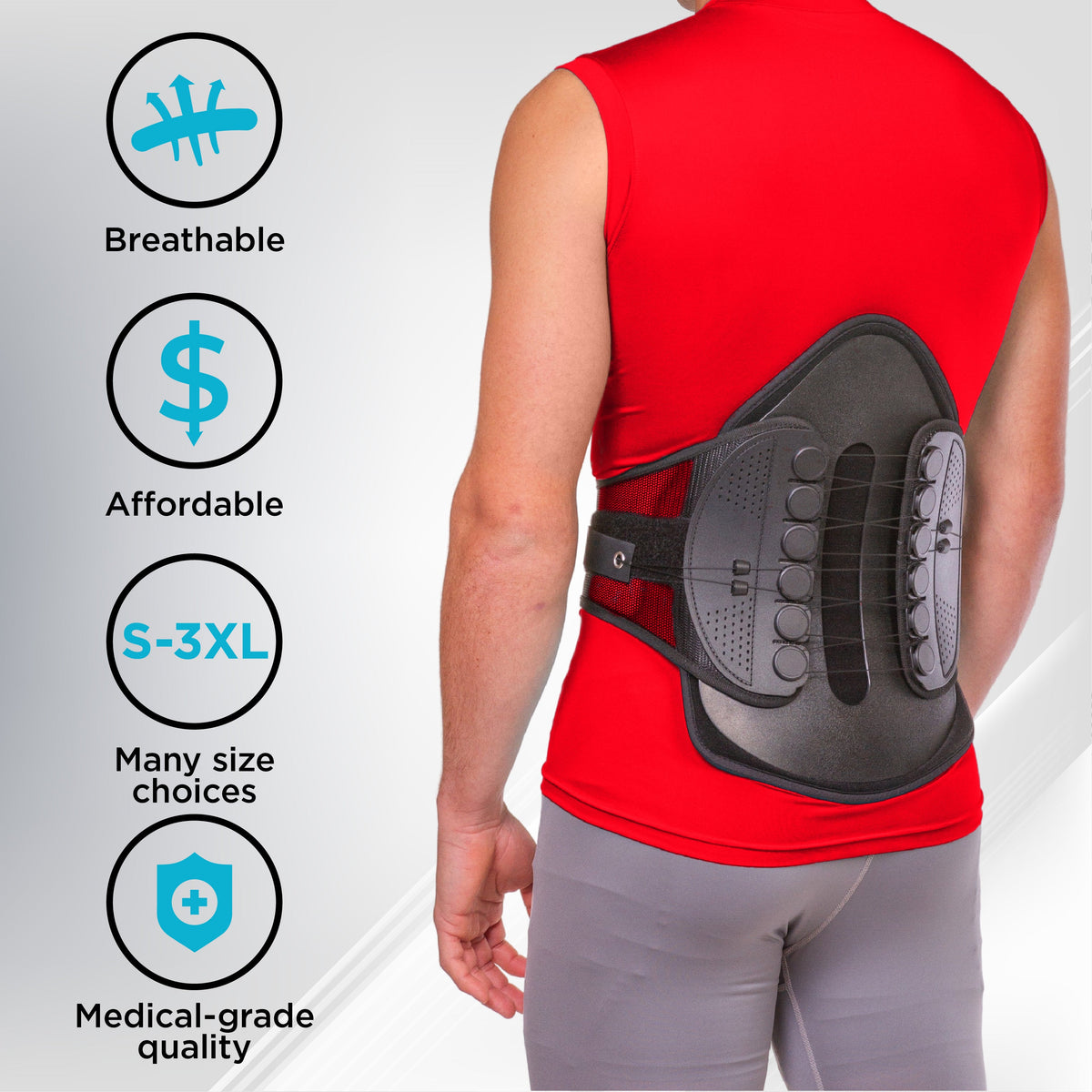 Lumbar Decompression Back Brace | Lumbosacral Corset Belt for Spinal Disc Injury & Surgery Pain Relief