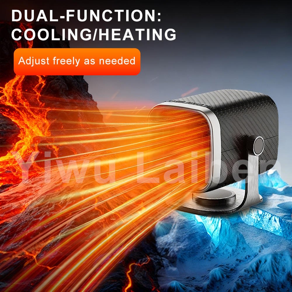 12V Portable Car Heater Defroster Fan with Adjustable Heating & Cooling for Windshield, Dashboard & Vehicle Use COT29