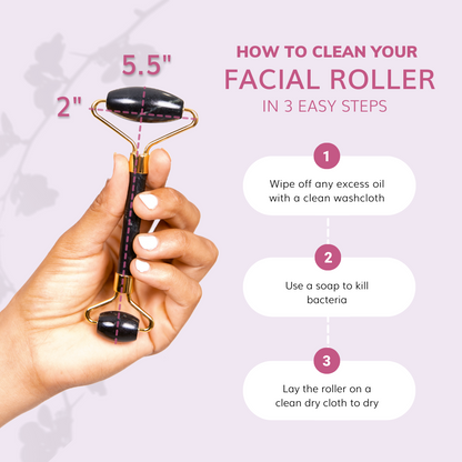 Jade Facial Roller | Gua Sha Lifting Massage Tool for Under Eye Bags, Lymphatic Drainage, Face Swelling Treatment - FINAL SALE