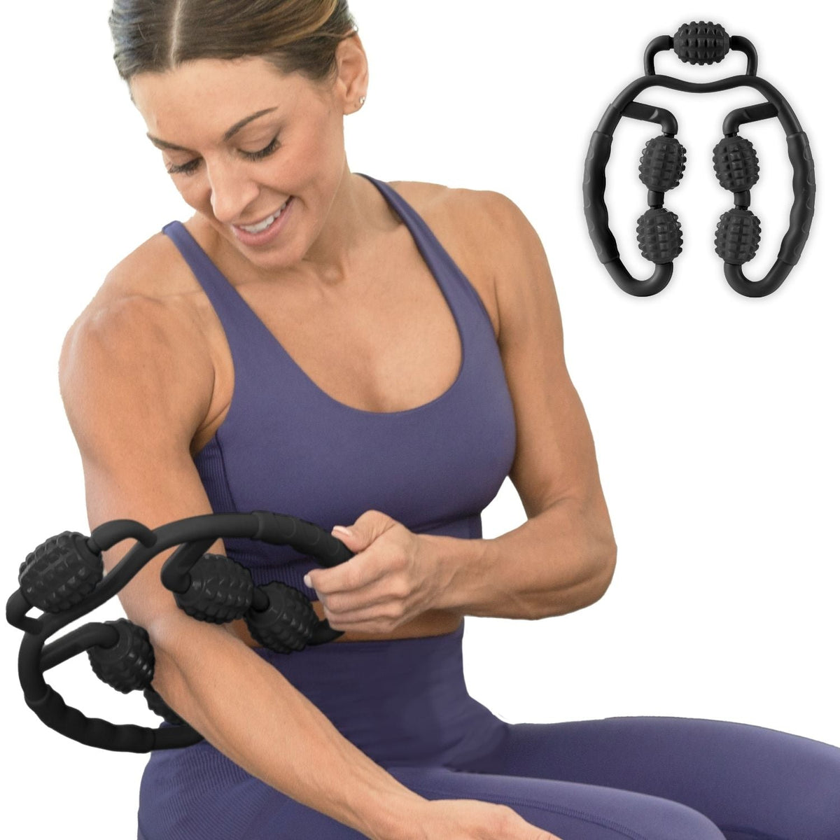 Handheld Massage Roller | Fit Roller Pro Full Body Massaging Tool for Sore Deep Tissue Muscle Relief - FINAL SALE