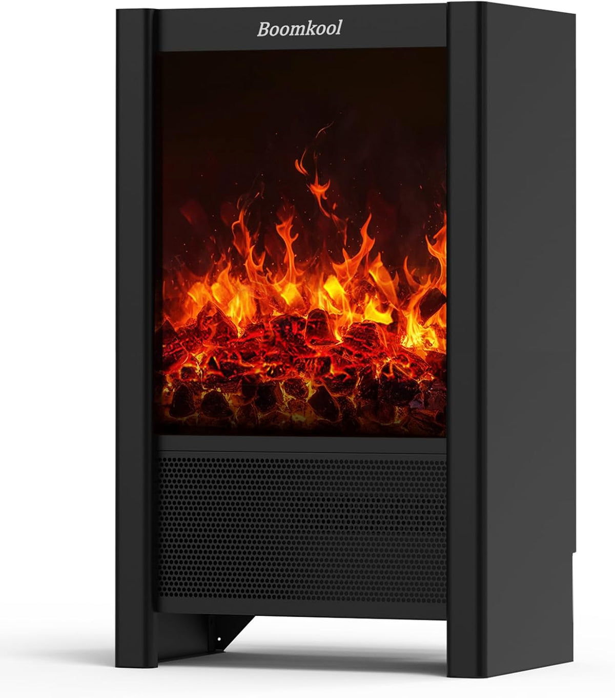 1500W Indoor Electric Space Heater with 3D Flame Effect – Portable Fireplace Heater with Remote & ECO Mode