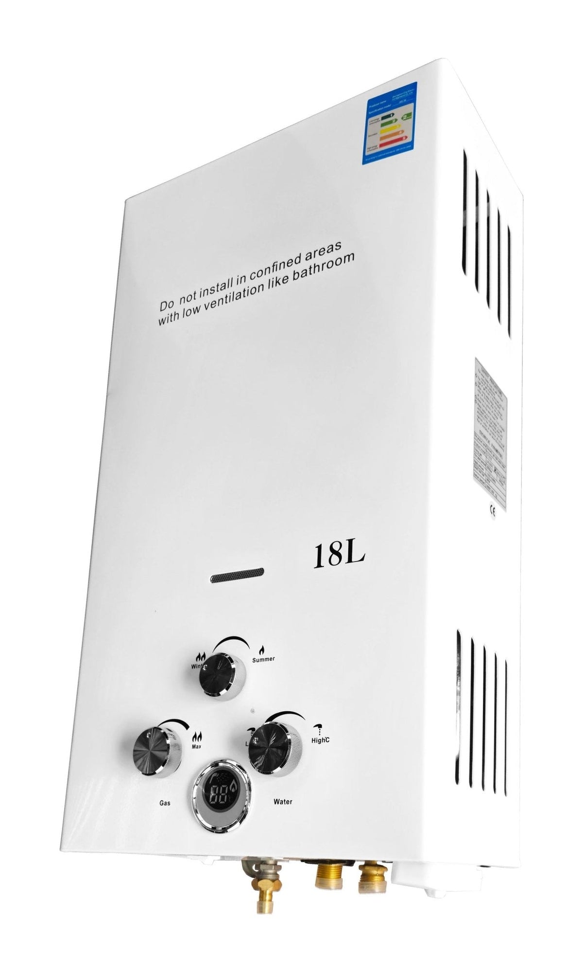 18L Tankless LPG Propane Gas Water Heater – 36KW Instant Hot Water System S1318