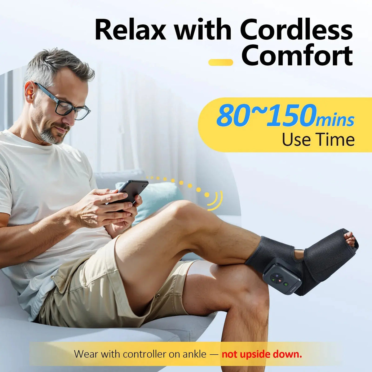 Portable Air Compression Foot Massager with Heat