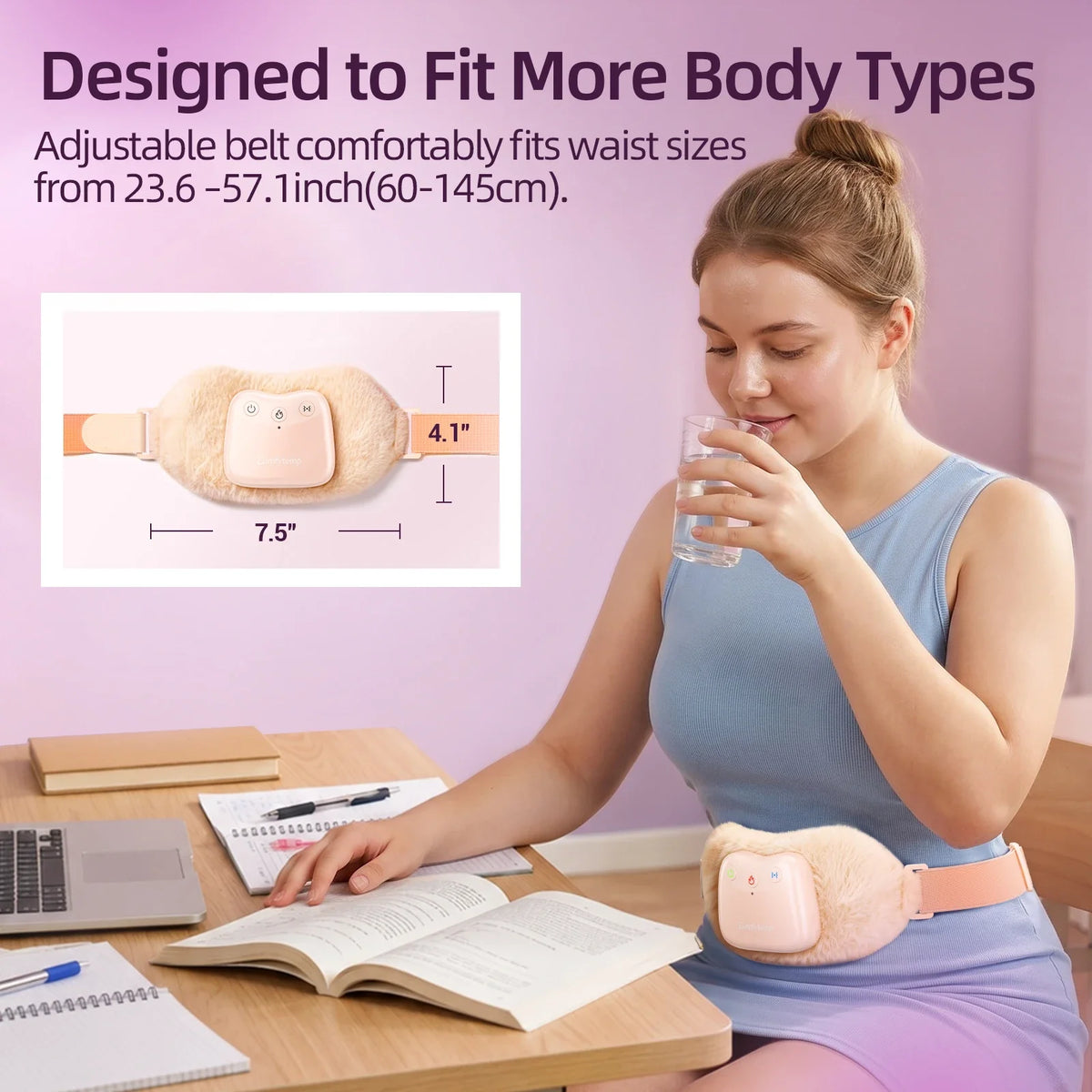 Soft Portable Heating Pad for Period Cramps Menstrual Cordless