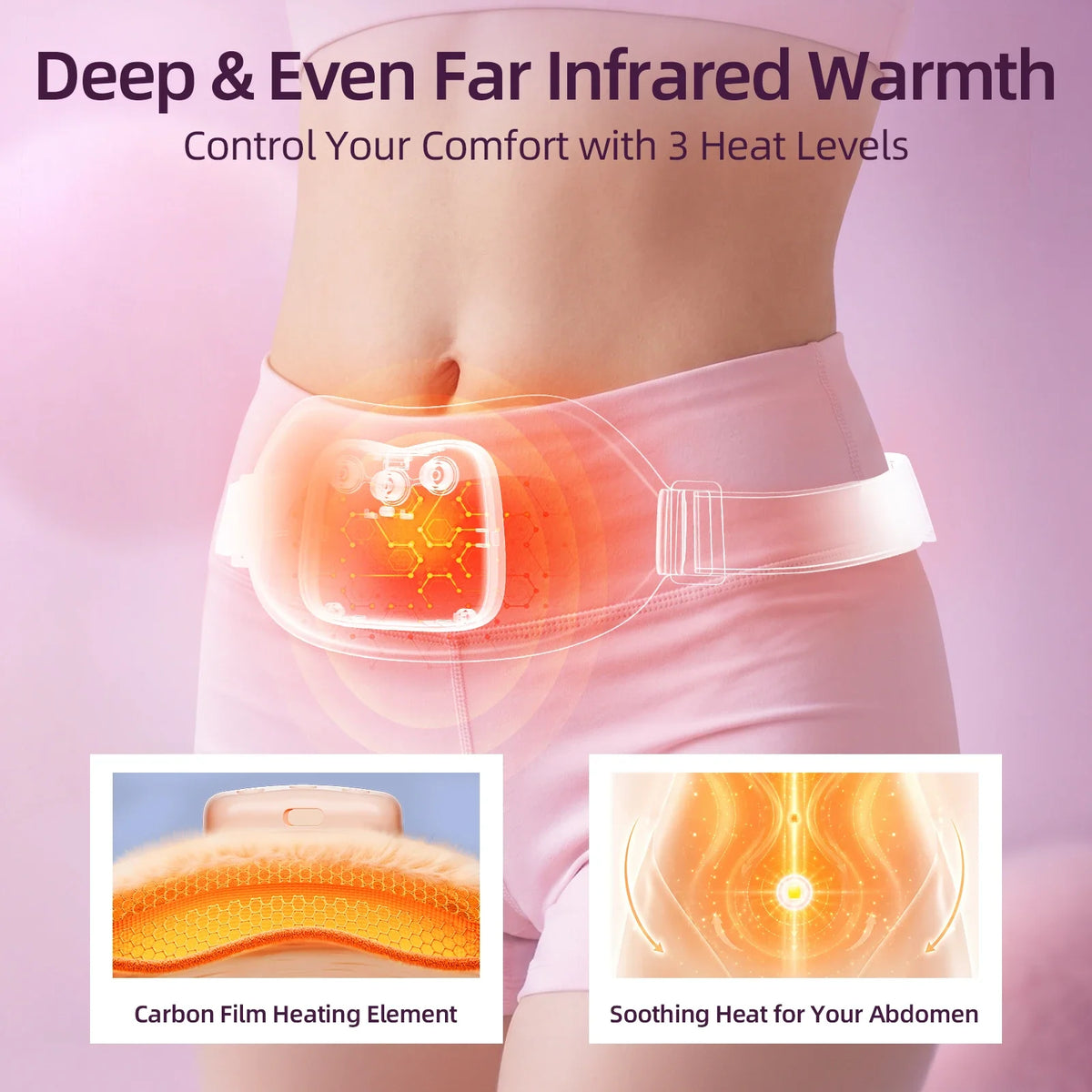 Soft Portable Heating Pad for Period Cramps Menstrual Cordless