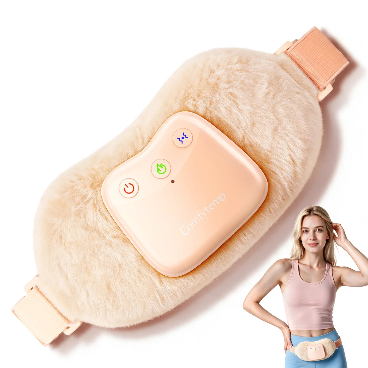 Soft Portable Heating Pad for Period Cramps Menstrual Cordless