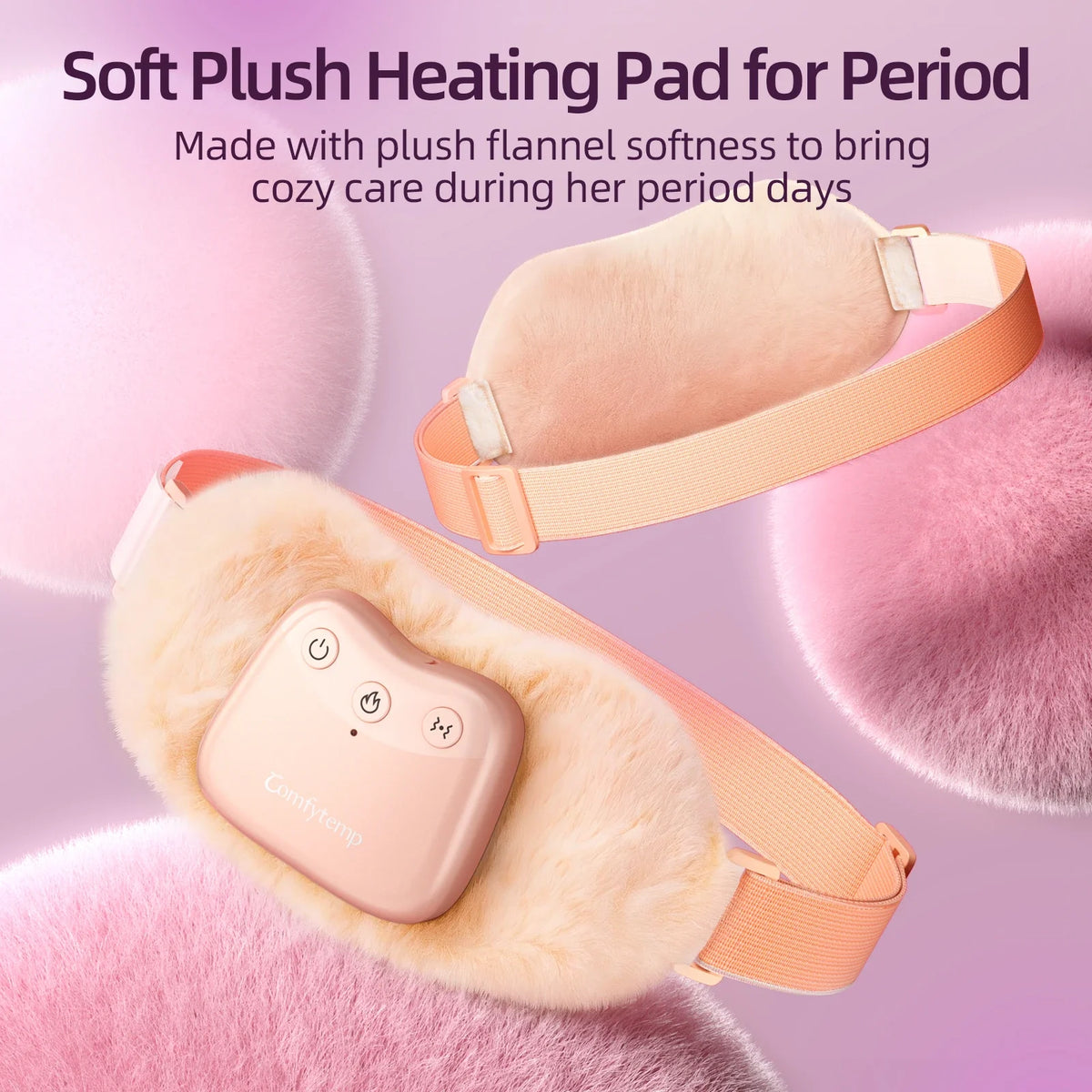Soft Portable Heating Pad for Period Cramps Menstrual Cordless