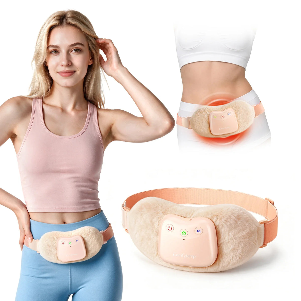 Soft Portable Heating Pad for Period Cramps Menstrual Cordless