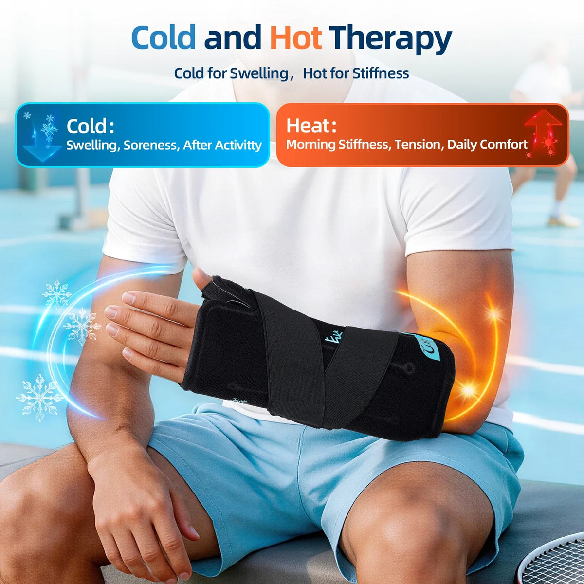 1-Pack Wrist Ice Pack Wrap | Reusable Hot Cold Therapy for Wrist Pain Relief