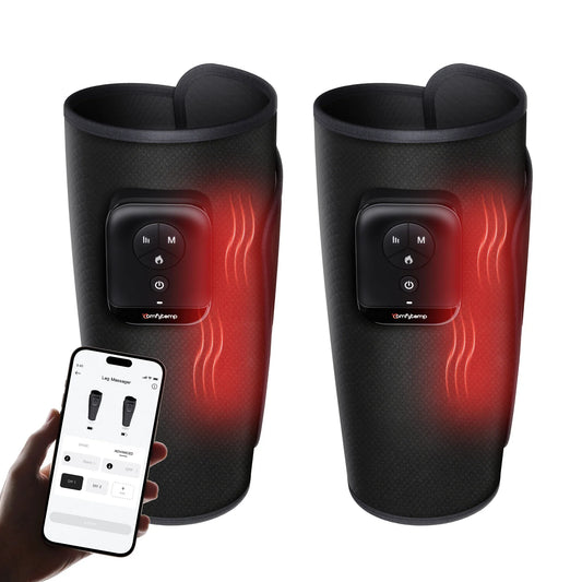 Portable Air Compression Calf Massager with Heat, 2Pack