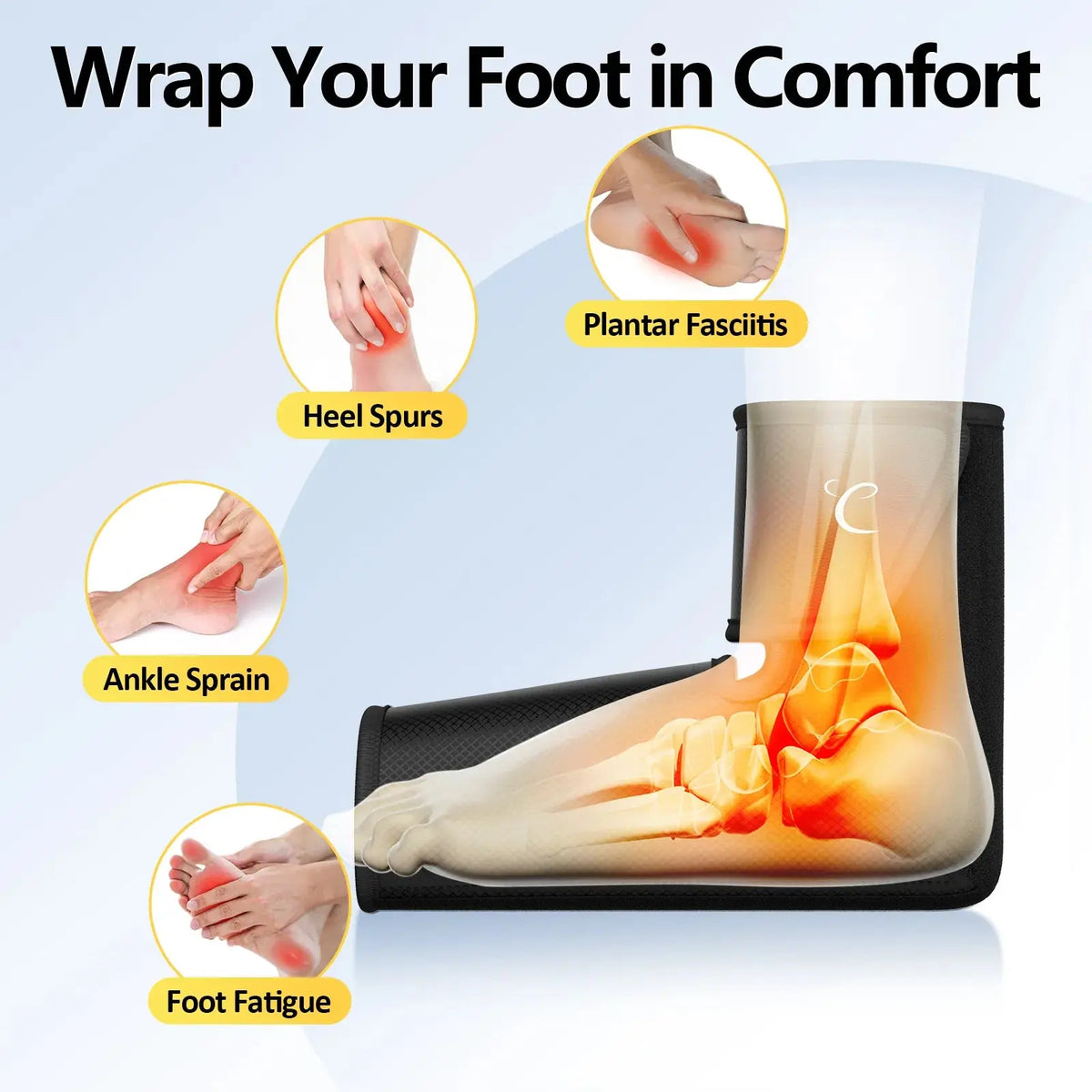 Portable Air Compression Foot Massager with Heat