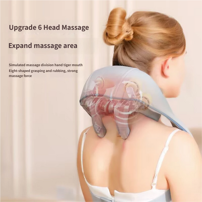Grey Neck And Shoulder Massager 6 Nodes With Heat & Infrared Therapy 4 Gears…