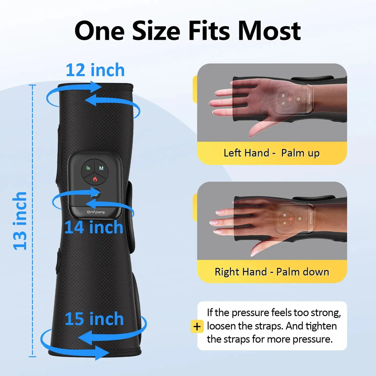Portable Air Compression Wrist Massager with Heat