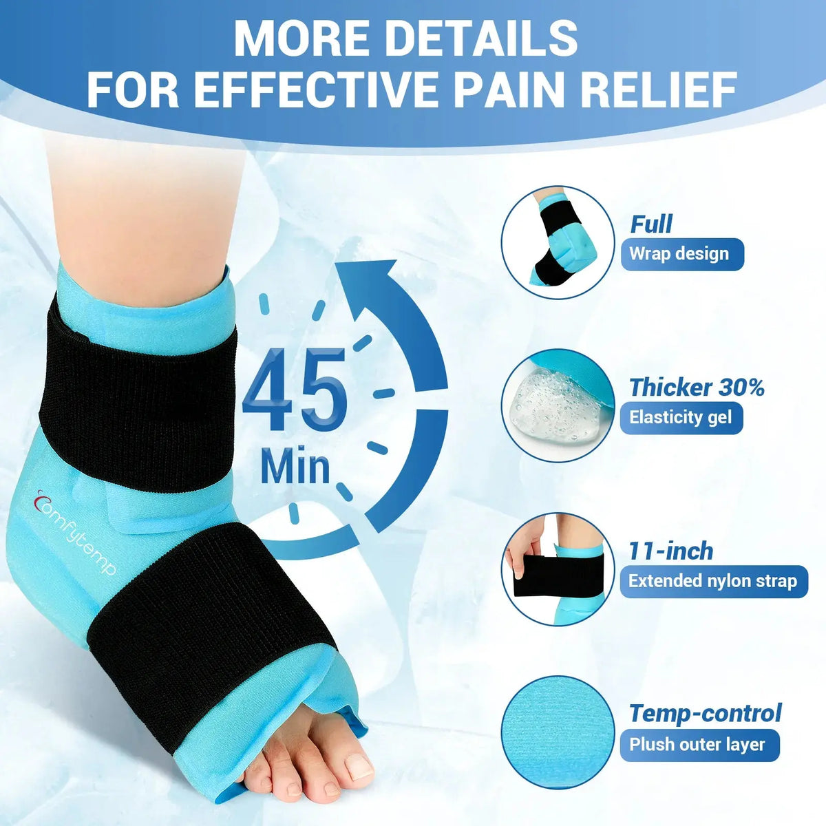 Hot and Cold Gel Pack Wrap For Foot