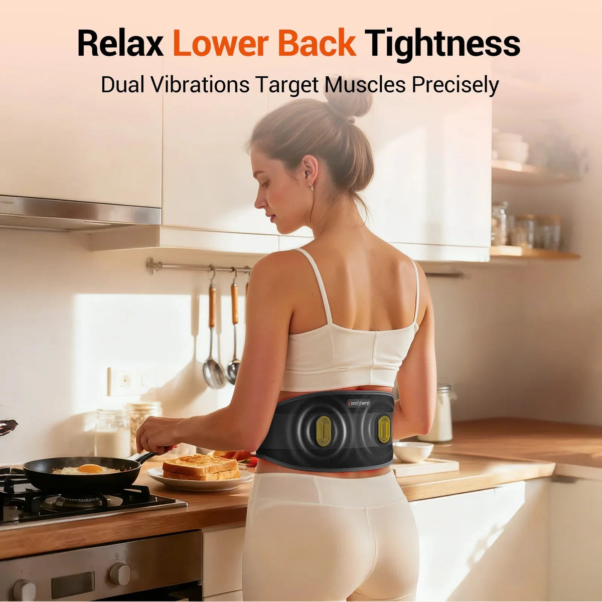 Red Light Therapy Massage Belt with Vibration 660nm & 850nm