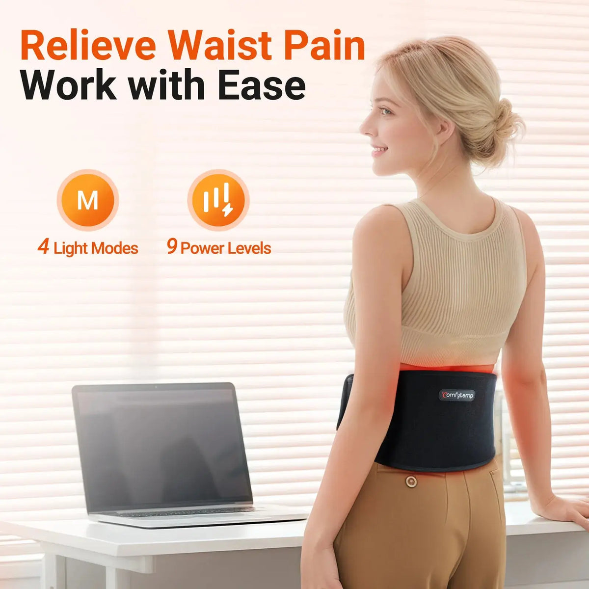 Portable Red Light Therapy Belt for Lower Back