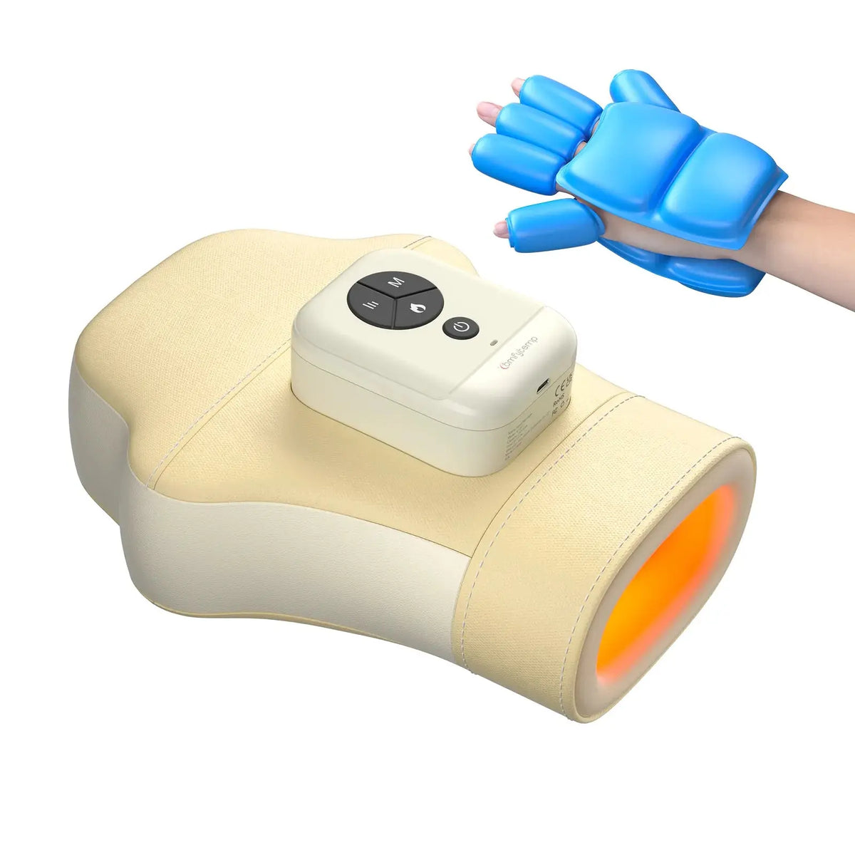 Portable Air Compression Hand Massager with Heat
