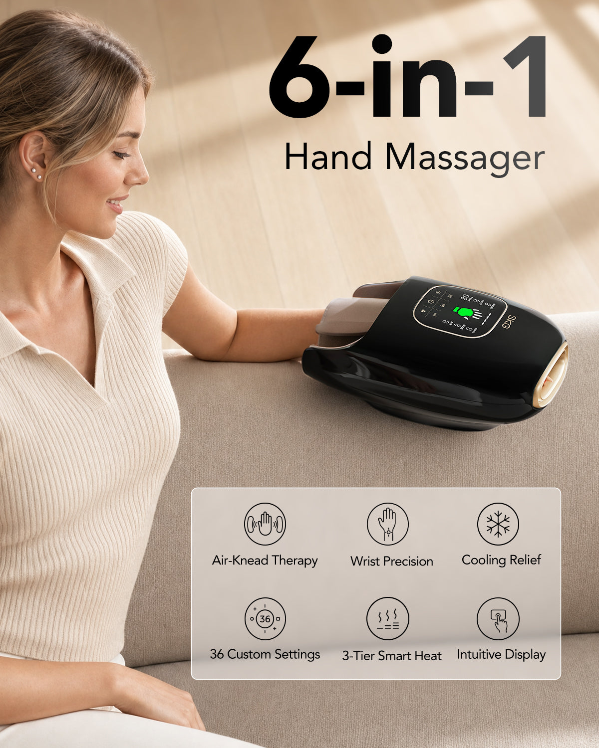 SKG Hand Massager with Heat OS500