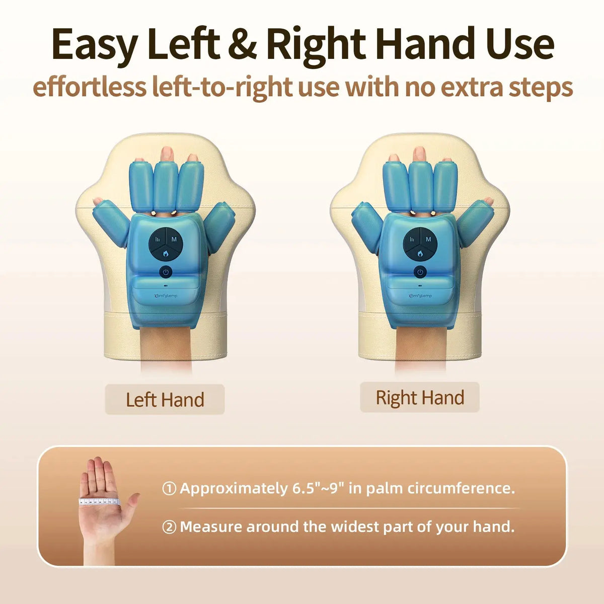 Portable Air Compression Hand Massager with Heat