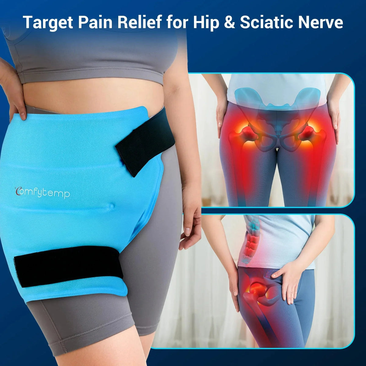 Hot and Cold Gel Pack Wrap For Hip