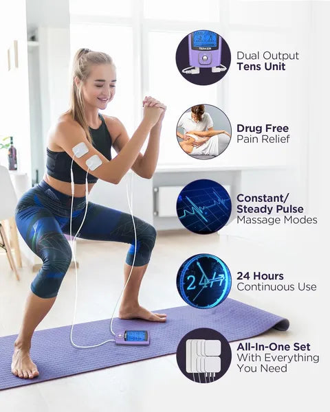 TENS Unit Muscle Stimulator, 24 Modes TENS EMS Machine For Pain Relief…