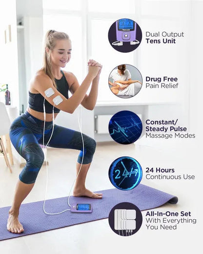 TENS Unit Muscle Stimulator, 24 Modes TENS EMS Machine For Pain Relief…