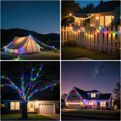 35 FT Solar Globe String Lights – 60 LED Outdoor Waterproof Patio & Garden Lights (Warm White / Bright White / RGB)