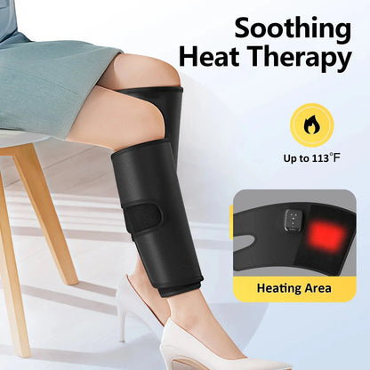 Portable Air Compression Calf Massager with Heat, 2Pack