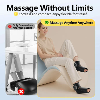 Portable Air Compression Foot Massager with Heat