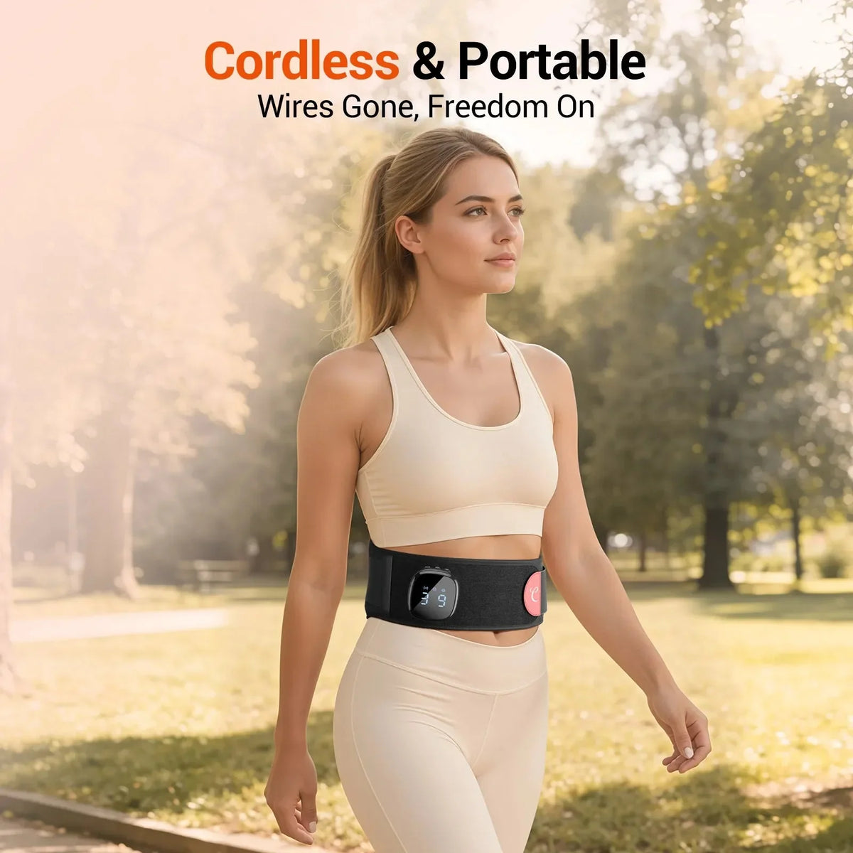 Red Light Therapy Massage Belt with Vibration 660nm & 850nm