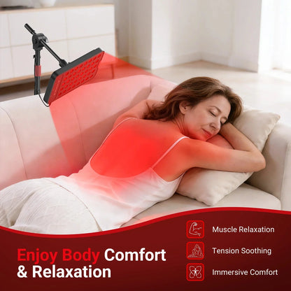 55W Smart App-Controlled Red Light Therapy Panel for Pain Relief and Recovery
