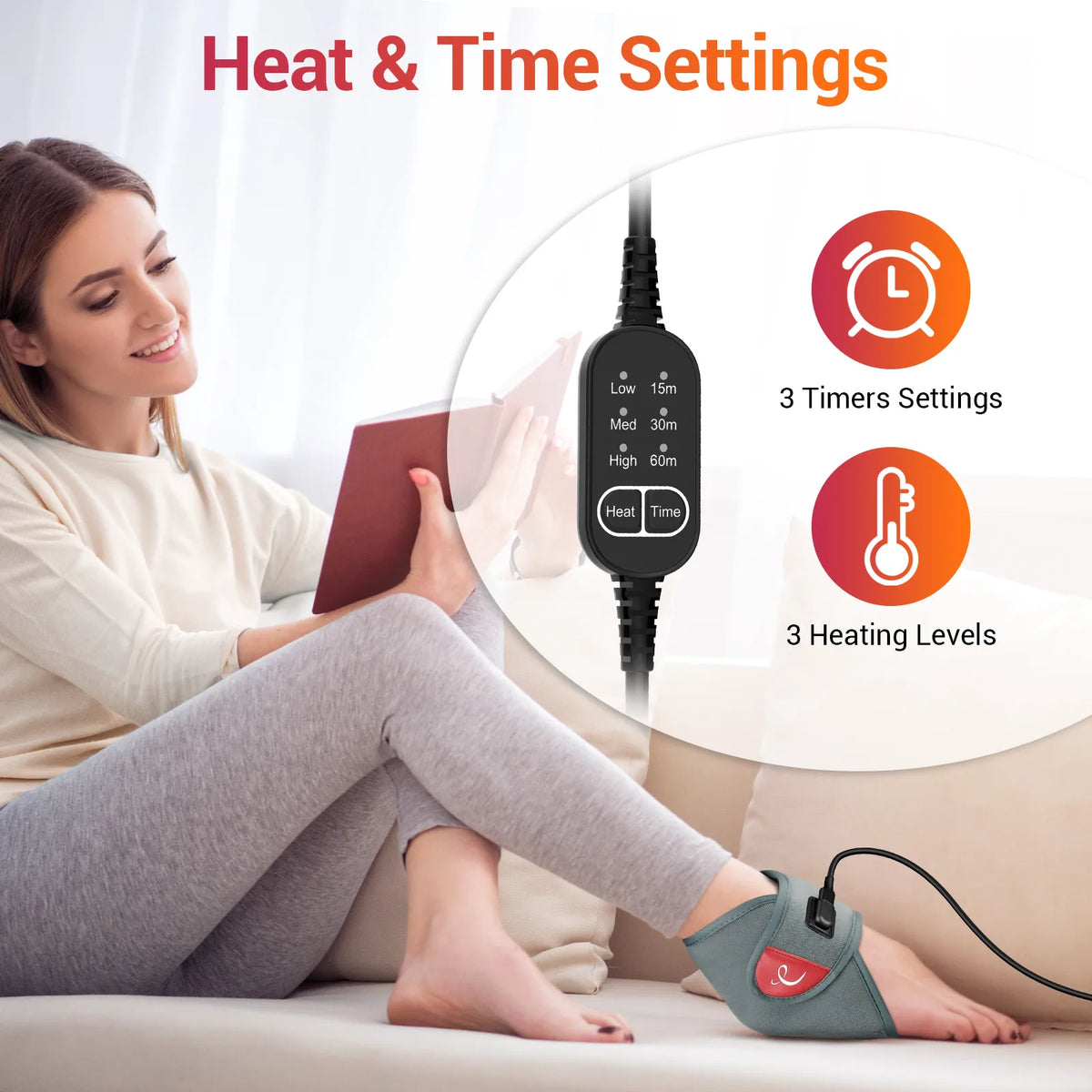 USB Wearable Heating Pad for Ankle and Feet