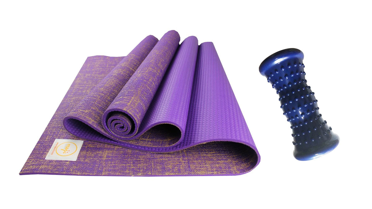 Jute Premium ECO Fitness, pilates, Yoga Mat + Foot Massager - 7.5 X 17.5 cm