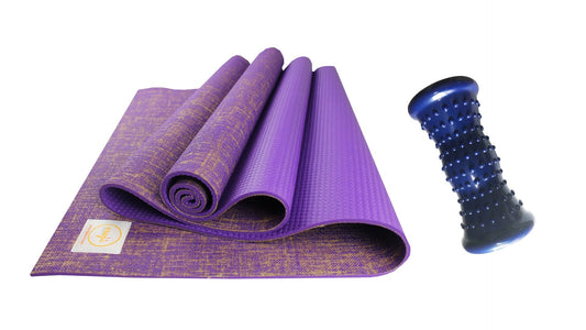 Jute Premium ECO Fitness, pilates, Yoga Mat + Foot Massager - 7.5 X 17.5 cm
