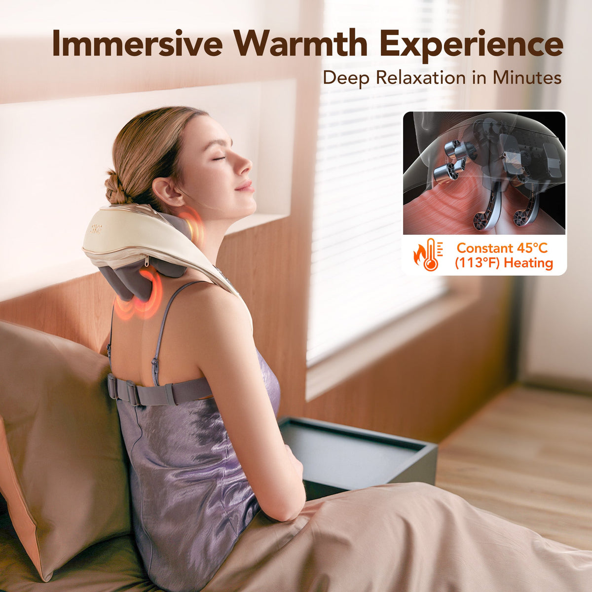 SKG H5 Mini Cordless Shiatsu Neck and Shoulder Massager with Heat