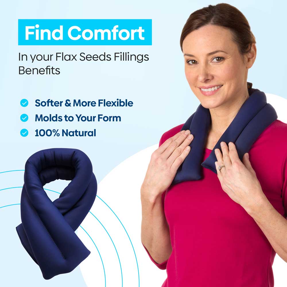 Microwavable Neck Heat and Ice Wrap, 26"x5", High Performance Fabric