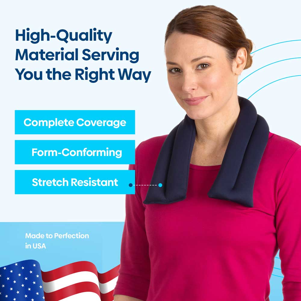 Microwavable Neck Heat and Ice Wrap, 26"x5", High Performance Fabric