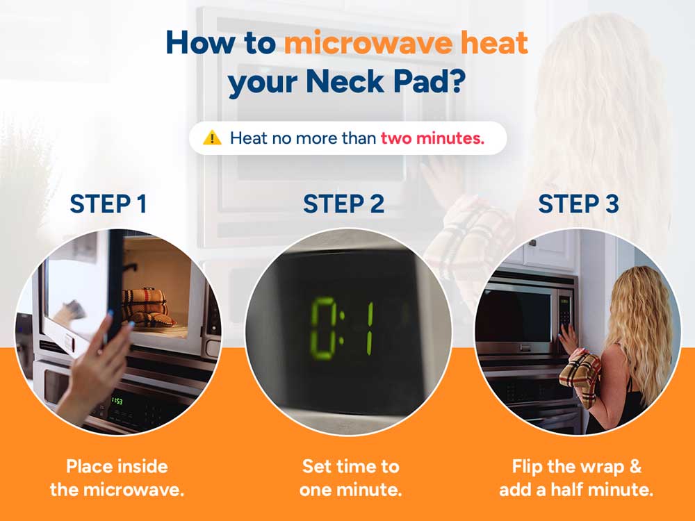 Hands-free Microwave Neck Heating Pad, London Plaid
