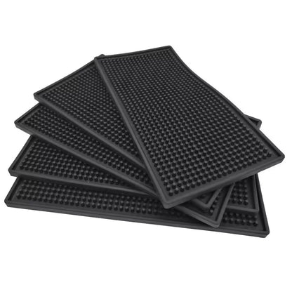 Black Water Insulating Mat Bar Mat Rubber Mat Non-Slip Heat Insulation Tea Set Drain Bar Mat Coaster - image 1