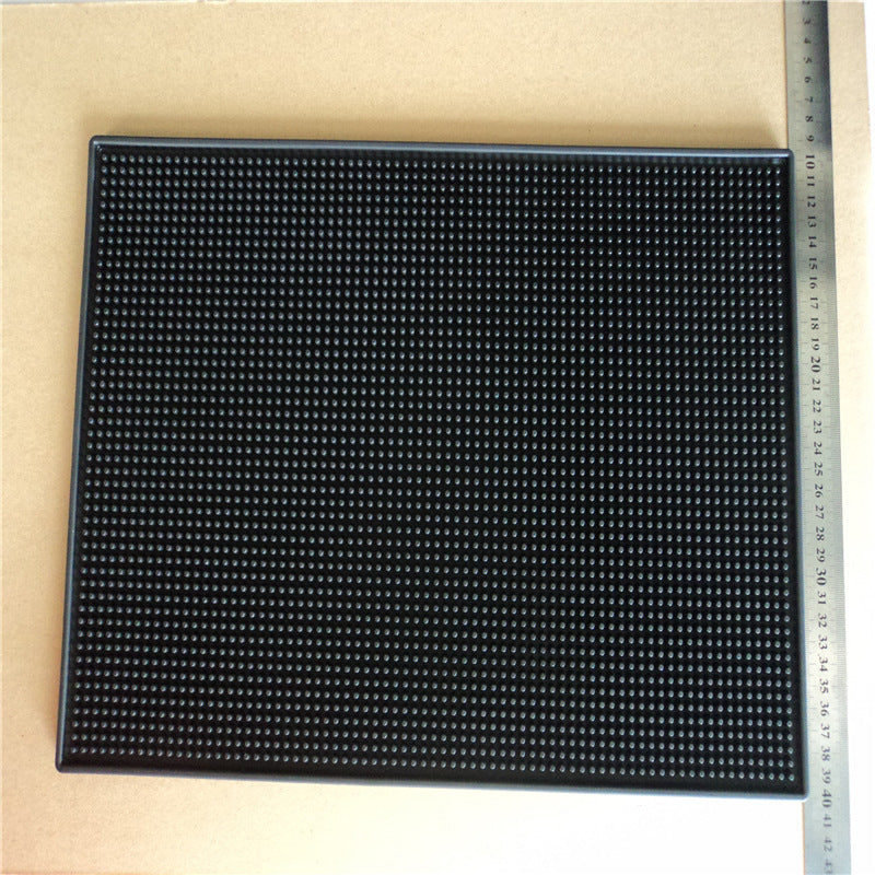 Black Water Insulating Mat Bar Mat Rubber Mat Non-Slip Heat Insulation Tea Set Drain Bar Mat Coaster - image 4