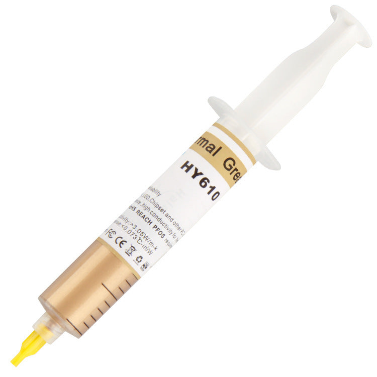Large needle cylinder type golden thermal silica gel heat dissipation silicone grease CPU graphics card heat dissipation paste thermal paste 610 - image 2