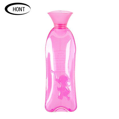HONT Hongte Thickened PVC Water Injection Hot Water Bag Long Cute Water Filling Warm Water Bag Explosion-proof Hand Warmer Waist Warmer - image 5
