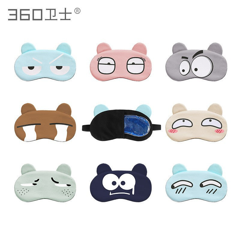Cartoon Expression Light-Blocking Eye Mask, Funny Design for Students' Nap Time, Direct from the Manufacturer, Various Styles in Stock, Wholesale for Children - image 1