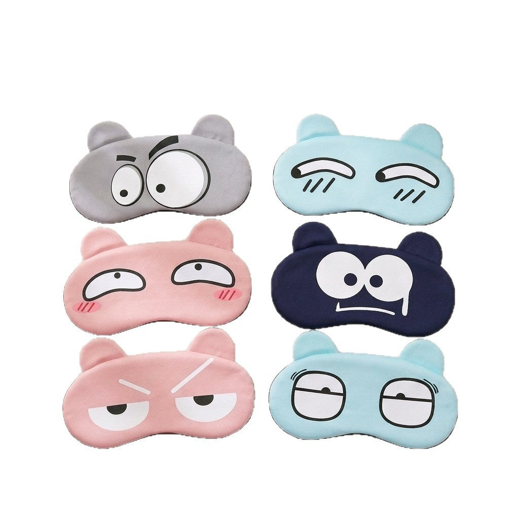 Cartoon Expression Light-Blocking Eye Mask, Funny Design for Students' Nap Time, Direct from the Manufacturer, Various Styles in Stock, Wholesale for Children - image 5
