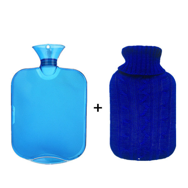 Factory direct 2000ml classic PVC water injection hot water bag explosion-proof thickened transparent warm water bag hand warmer - image 2