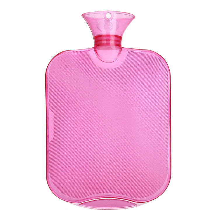 Factory direct 2000ml classic PVC water injection hot water bag explosion-proof thickened transparent warm water bag hand warmer - image 5