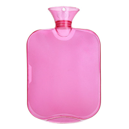 Factory direct 2000ml classic PVC water injection hot water bag explosion-proof thickened transparent warm water bag hand warmer - image 5