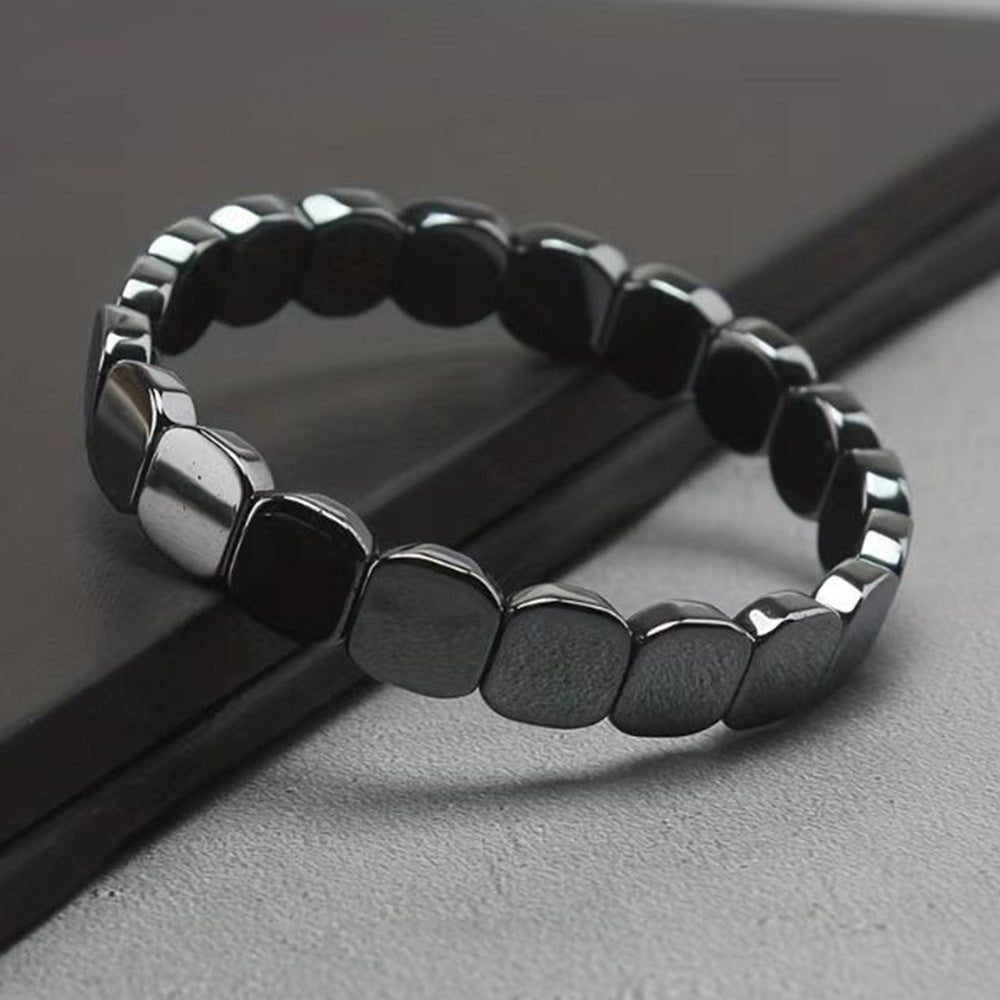 Cross-border Amazon Magnetic Bracelet Health Care Brazil Black Gallstone Magnetic Therapy Bracelet Health Care Couple Male Gift - image 1