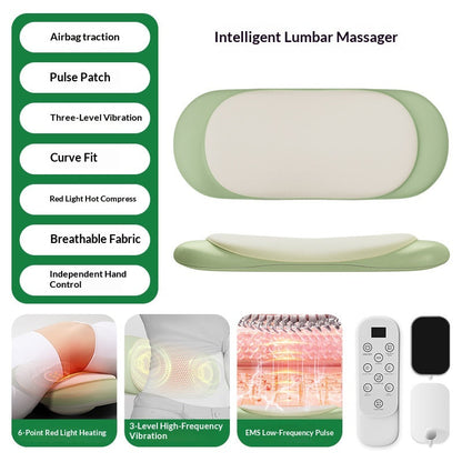 Household Hot Compress Pulse Lumbar Massager